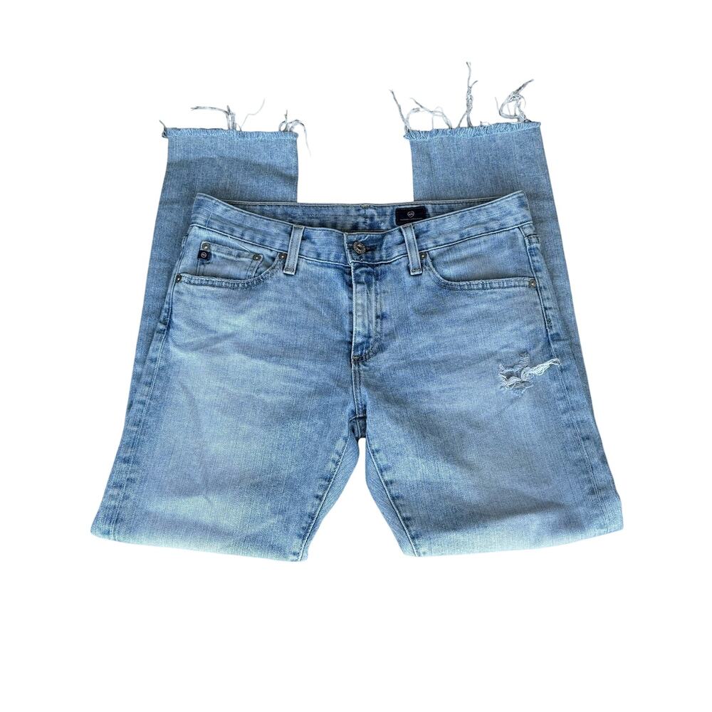 AG Denim Distressed Raw Hem Ankle Jeans Size 27
